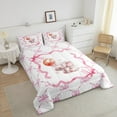 thumbnail image 4 of Erosebridal Cute Elephant Bedding Full Comforter Set, Pink Bow Tie Down Comforter, Balloon Star Decor, Reversible, 4 of 7