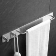 thumbnail image 3 of Self-adhesive Brushed Finish Stainless Steel Towel Bar Rack With Hook Bathroom Hand Bath Towel Holder Storage Organizer, 3 of 5