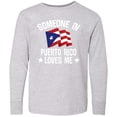 thumbnail image 3 of Inktastic Someone in Puerto Rico Loves Me Long Sleeve Youth T-Shirt, 3 of 5