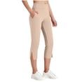 thumbnail image 2 of Bovxnpu Girls Capris Leggings Summer Casual Athletic Pants Casual Girls Capris Athletic with Pockets Elastic Solid Pants, 2 of 9