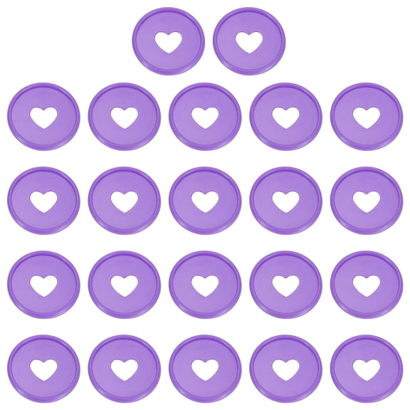 Uxcell 22 Pcs Discbound Expansion Discs, Purple Heart Shape, 1-1/2" OD and 0.2" Thick