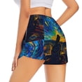 thumbnail image 3 of Goofa Abstract Starry Sky Printed Women 2 in 1 Running Shorts,Quick Dry Athletic Workout Shorts,High Waisted Athletic Shorts with Liner Pockets-X-Large, 3 of 9