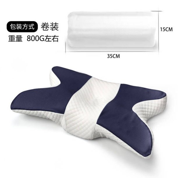 Almohada para el cuello de rebote lento, almohada para dormir, almohada de espuma con memoria, almohada de mariposa de presión cero, almohada para el cuello, nueva