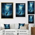 thumbnail image 4 of Designart "Midnight Magic The Blue Moose s Beauty I" Animals Floater Framed Canvas Print, 4 of 7