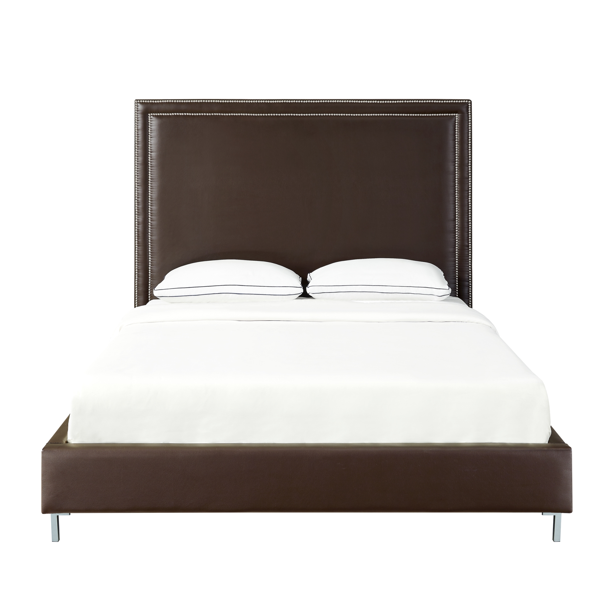 Inspired Home Reese Faux Leather Platform Bed