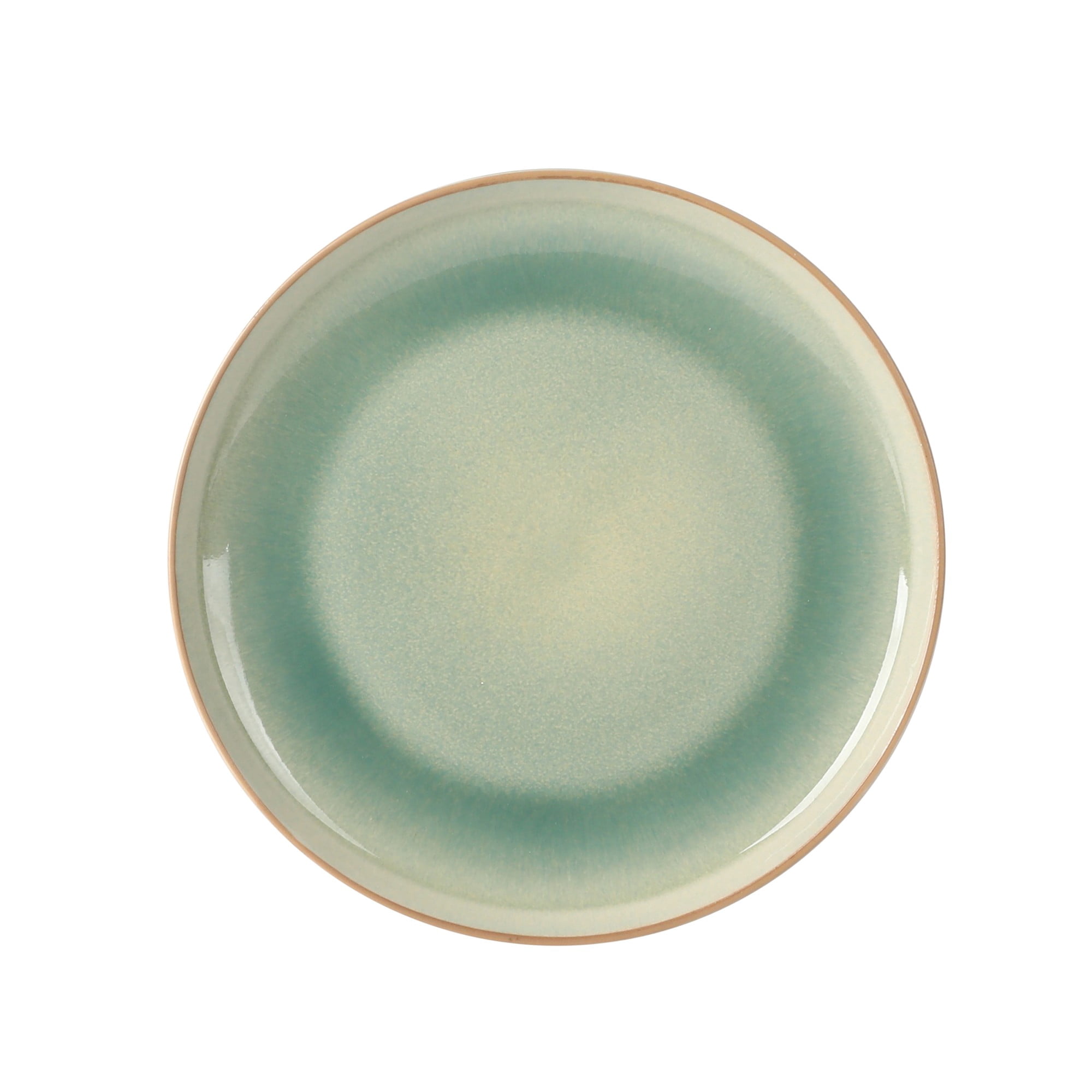 Gibson Elite Hailstone 16 Piece Stoneware Reactive Glaze (Service for 4) Ceramic Plates and Bowls Dinnerware Set - Tropical Green