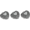 thumbnail image 1 of FYBTOF 3 Pcs Heart Jewelry Box Jewelry Storage Organizer Trinket Silver Jewelry Case Mini Ring Holder Tray Travel Earring Case Travel Jewlry Cases Metal Jewelry Rack Flannel Heart-shaped-1872, 1 of 5