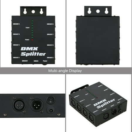 Club Amplifier - DMX512 Optical Splitter 8 Channels Distribution Amplifier for Party DJ Show Club Disco KTV Stage Light
