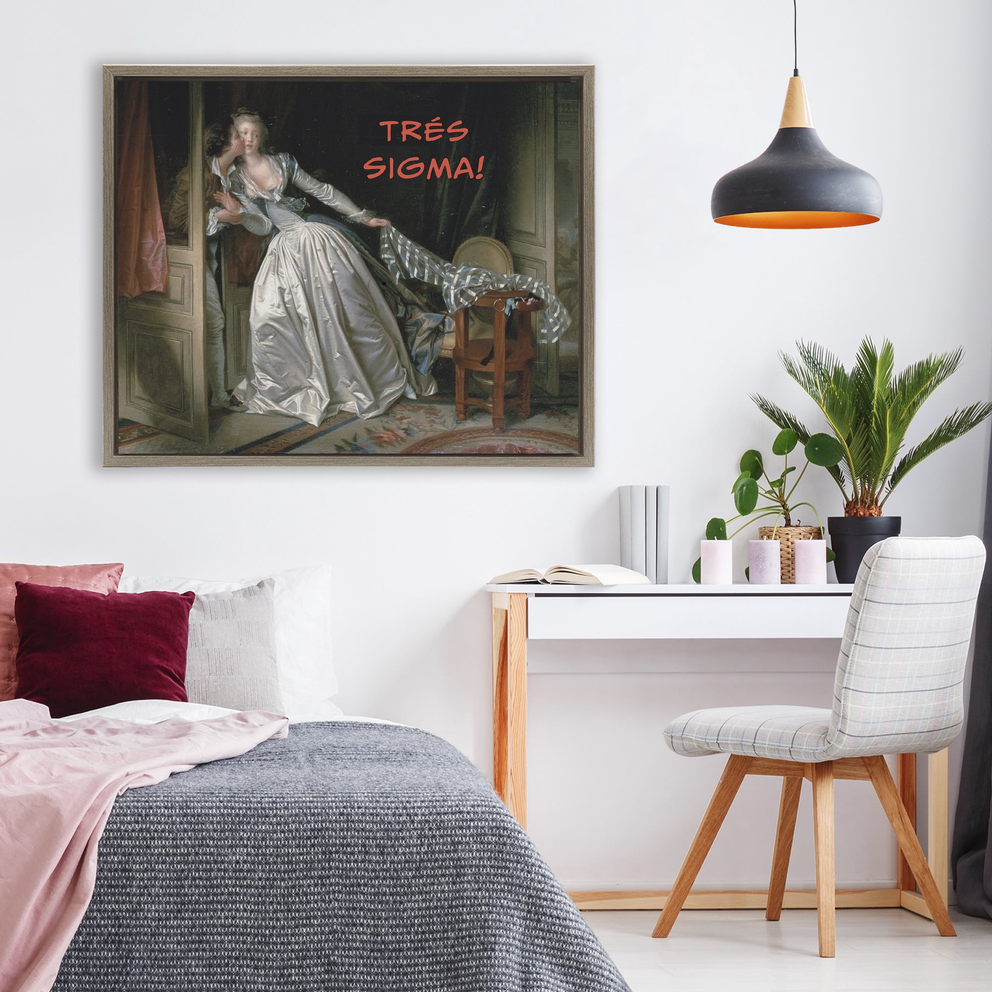 Stupell Industries Iconic Tres Sigma Brown Framed Floater Canvas Wall Art, design by Grotto Studios