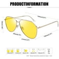 thumbnail image 5 of KANASTAL Pilot Night Driving Glasses Gold Frame for Men Women Anti Glare Yellow Night Vision Glasses Fishing Climbing UV400, 5 of 6