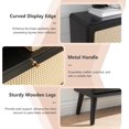 thumbnail image 5 of Shoe Cabinet Storage, Fluted Organizer Cabinet with 3 Flip Drawers, Hidden Shoe Rack Freestanding Shoe Organizer with Legs for Hallway, Black, 5 of 8