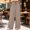 Khaki plus size wide leg pants a1, variant on Cagogo Women Plus Size Wide Leg High Waisted Pants with Pockets Casual Solid Lounge Long Trousers for Party Flowy Summer Work, Beige L