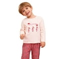 thumbnail image 4 of Afdoent Girls Clothes Fashion Girls Christmas Two Piece Candy Cane Embroidered Top With Red White Plaid Trousers Festive Holiday Party Outfit For Toddler Kids 6-12 Months, 4 of 9