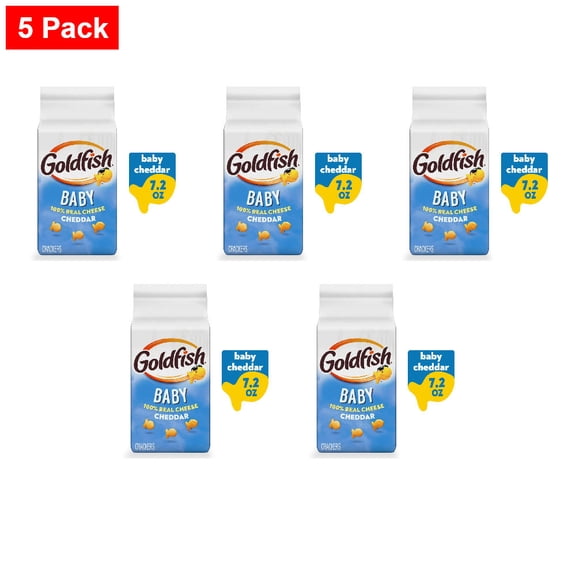Goldfish Baby Cheddar Cheese Crackers 7.2 oz - 5 Pack
