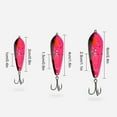 thumbnail image 4 of Hyasfey 5Pcs 2CM/2G 4CM/4G 6CM/10G Spinner Blade Lure with Hook Metal Rotating Sequin Spoon Spinnerbait Saltwater Freshwater Bass Fishing Accessories, 4 of 6
