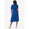 thumbnail image 2 of Jessica London Women's Plus Size Stretch Knit Pleated Front Dress, 2 of 3