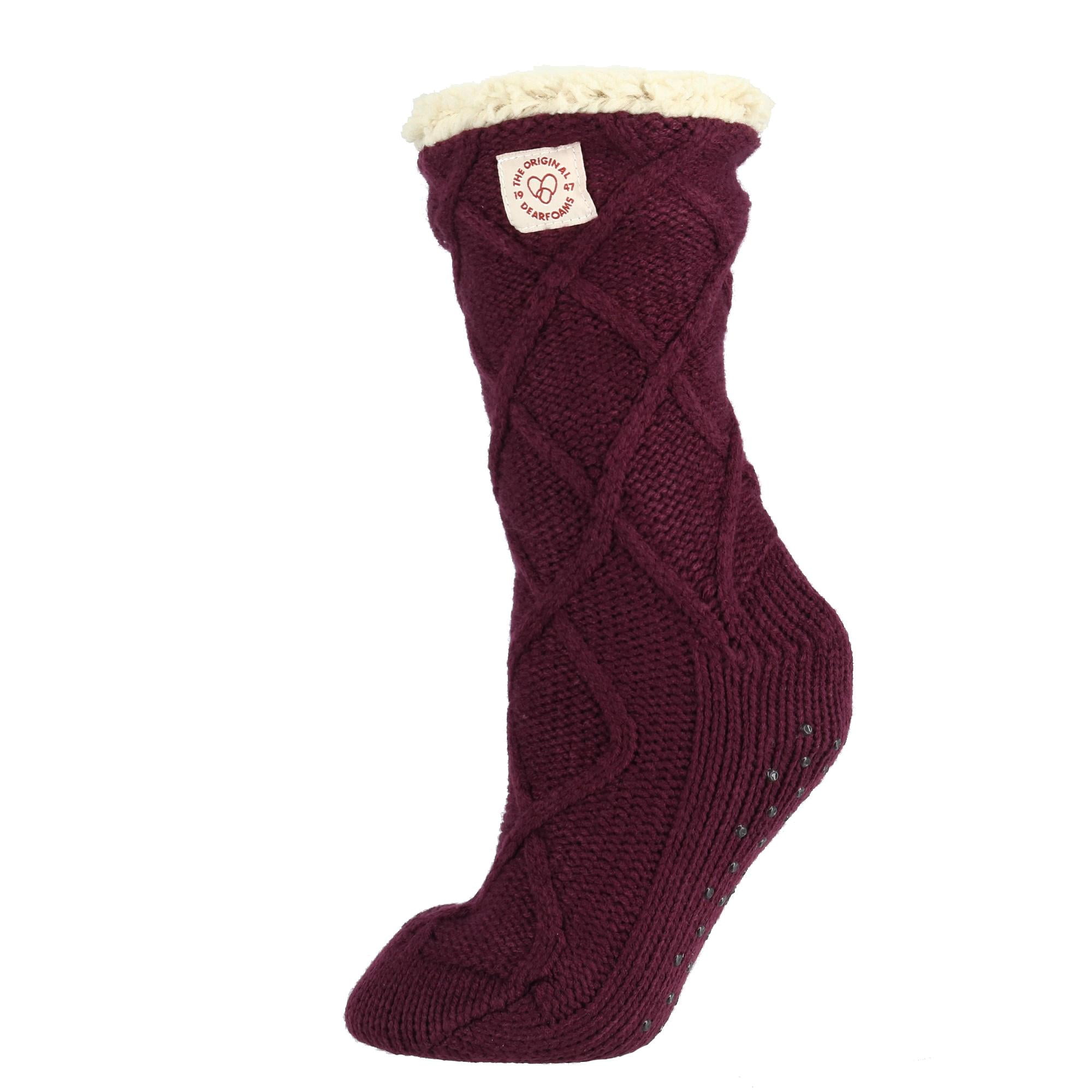 Dearfoams Women's Lattice Cable Knit Slipper Socks Walmart Canada