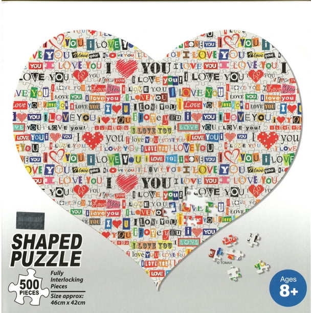 Tomax Jigsaw Puzzle White Heart Shaped Puzzle (500 Pieces) Walmart