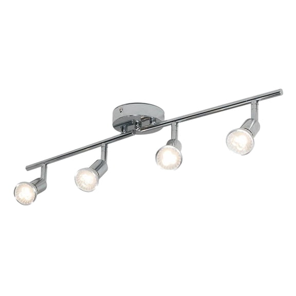 YWMJZEU Modern LED 4 Light Track Lighting Kit, Ceiling Spot Lights Fixtures, Adjustable Warm White