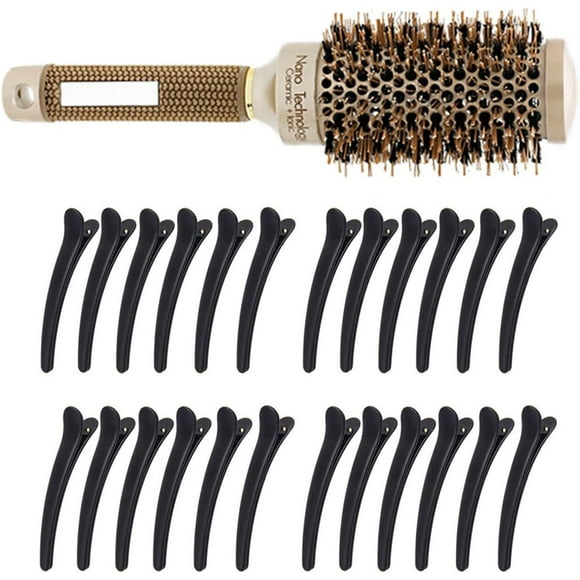 ORUYROP Round hair brush styling brush for blow drying round wet brush (Gray)