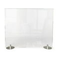 thumbnail image 2 of Ghent's Plastic 24" x 42" Freestanding Clear Desktop Divider in Clear, 2 of 4