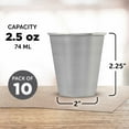 thumbnail image 5 of Metal Shot Glasses 2.5 oz. Set of 10, Bulk Pack - Great for Weddings, Birthdays, Parties - Stainless Steel, 5 of 5