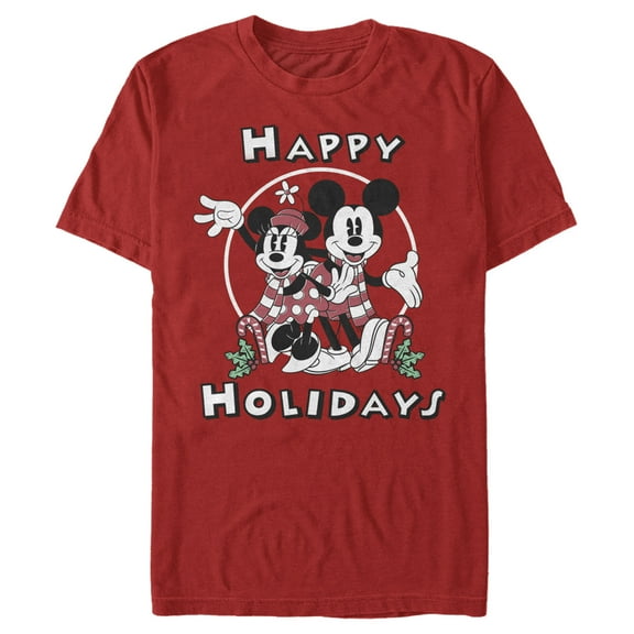 Men's Mickey & Friends Holiday Graphic Tee - Mickey & Minnie,
