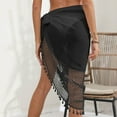 thumbnail image 5 of Conairie Swimsuit Cover Up Skirt For Women Loose Mesh Sheer Beach Wraps Summer Beach Swimwear Vacation Outfits Black One Size, 5 of 5