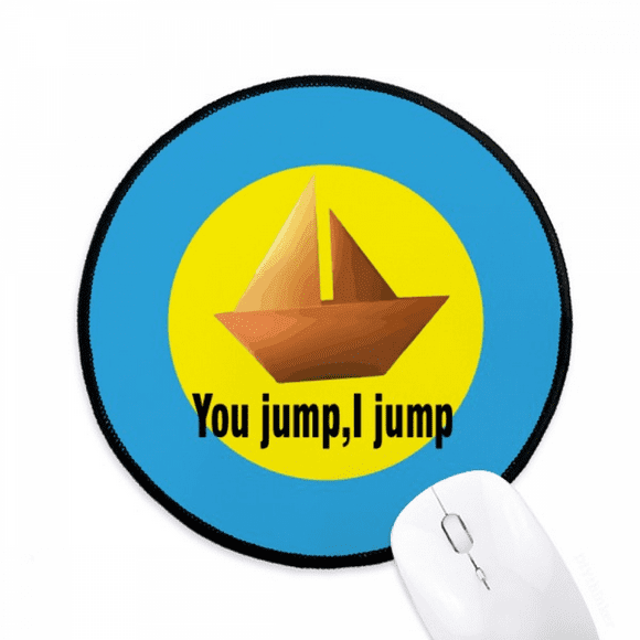 You Jump I Jump Titanic Art Deco Fashion Mouse Pad Desktop Office Round Mat for Computer