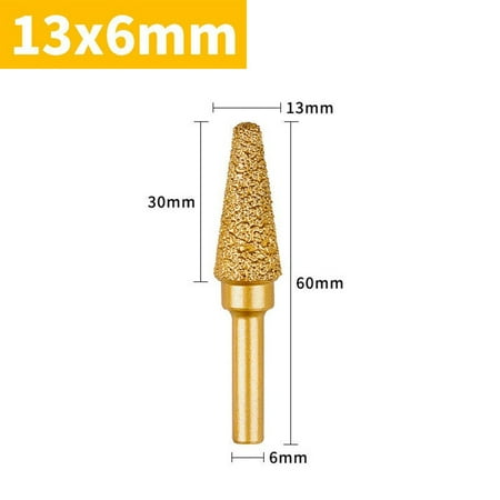 

1pc 6mm Shank Diamond Burr Grinding Head Rotary File For Stone Cast Iron Steel