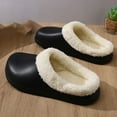 thumbnail image 6 of Garden Clogs Fuzzy Slippers for Women Men Winter Warm Non Slip Nursing Chef Mules with Plush Lined Indoor Outdoor Slip on House Shoes, 6 of 7