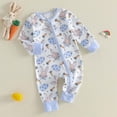 thumbnail image 4 of CAUYDY 0 3 6 9 Months 1T 2T Preemie Girls Sleepwear Newborn Long Sleeve Pjs for Boys Baby Fall Winter Clothing Infant Loungewear Sizes 3-6 Months,Blue, 4 of 9