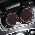 thumbnail image 4 of Posavasos Mandark para coche, 4 unidades, antideslizantes, PVC, negro/rojo, 4 of 6