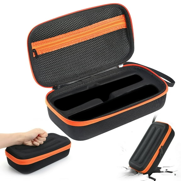 Hard Shell Wireless Microphone Case - 2-Mic Compatible Travel Storage Bag with Custom Slots for Home, Performances & Travel