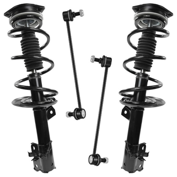 Detroit Axle - AWD Front Struts Sway Bars for 2008-2012 Nissan Rogue 2 Struts with Coil Spring Assembly 2 Sway Bar End Links 2009 2010 2011 Replacement Suspension Kit