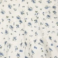 thumbnail image 6 of ZEHJUHAN Toddler Girls Summer Short Sleeve Sundress Square Neckline Tie Back A-Line Beach Dress With Matching Headband Blue flowers on white，6Y, 6 of 7
