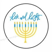 Love & Light Hanukkah Sticker Party Favors Sticker Envelope Seals Labels Stickers Phone Decal Water Bottle Stickers Car Decals, Laptop Sticker