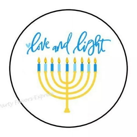 Love & Light Hanukkah Sticker Party Favors Sticker Envelope Seals Labels Stickers Phone Decal Water Bottle Stickers Car Decals, Laptop Sticker
