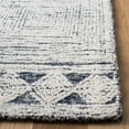 thumbnail image 3 of SAFAVIEH Abstract Augustine Geometric Wool Area Rug, Ivory/Navy, 9' x 12', 3 of 10