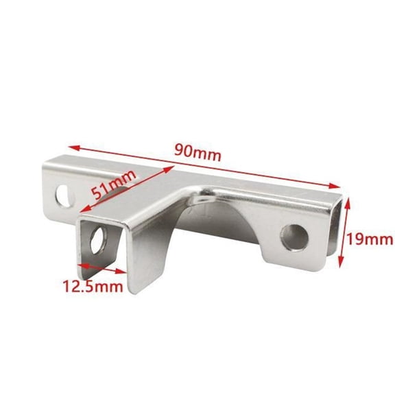 T-Shaped Glass Fixing Clip 2Pcs Stainless Steel T-Shaped Glass Clamp Support