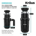 thumbnail image 5 of KRAUS WasteGuard High-Speed 1/3 HP Continuous Feed Ultra-Quiet Motor Garbage Disposal with Quick Connect Mount, Power Cord and Flange Included, 5 of 6
