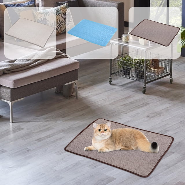 Xihbxyly Esterilla Térmica para Perros, Tejido Refrescante de Seda Helada, Diseño Suave y Cómodo, Portátil y Lavable, Múltiples Usos para Camas, Perreras y Asientos de Coche, Ideal para El Verano, Ta
