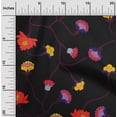 thumbnail image 2 of oneOone Polyester Spandex Black Fabric Leaves & Clover Sewing Fabric By The Yard Printed Diy Clothing Sewing Supplies 56 Inch Wide, 2 of 6