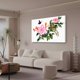 thumbnail image 3 of Póster de mariposas bailando sobre flores de peonía, pintura decorativa, lienzo, arte de pared, pósteres para sala de estar, pintura para dormitorio, estilo marco, 20 x 30 cm, 3 of 8