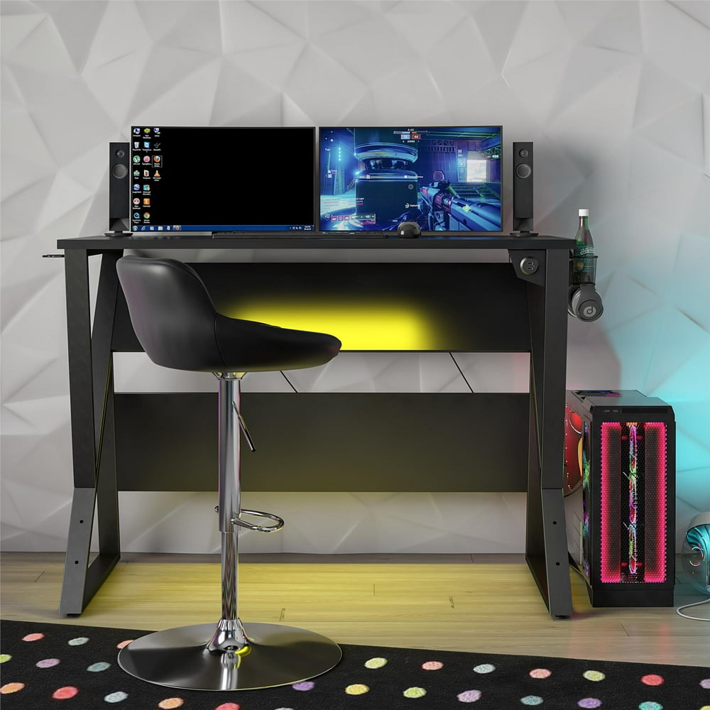 NTense Maxed Adjustable Gaming Desk, Black