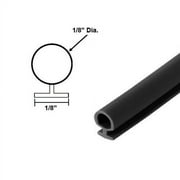 Gordon Glass® Black Bulb Type Weatherstripping for Doors and Windows, 1/8" Dia., 1/8" Backing - 20 Ft.