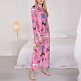 thumbnail image 4 of Lsque Sanrio Pattern Long Sleeve Pajama Set for Women - Soft 2-Piece Sleepwear and Loungewear Set with Pockets, Comfy Nightwear, 4 of 8