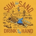 thumbnail image 3 of Sun and Sand Drink in My Hand T-shirt But its a Dry Heat Funny Skeleton Desert Summer Beach Vacation Men's Tee, 3 of 7
