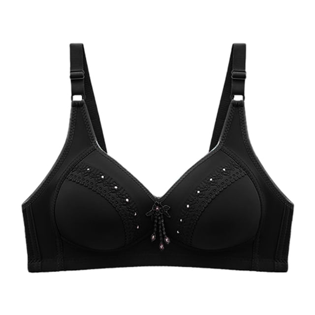 Harpily 2025 Bra Comfort Bras For Women Full Coverage Underwire Button Front Closure Cotton Bra Soft Wireless Underwear Plus Size