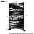 thumbnail image 6 of POSHIONS 6.3 ft. H X 4 ft. W Black Metal Privacy Screen Outdoor Indoor Divider with Stand, 6 of 6